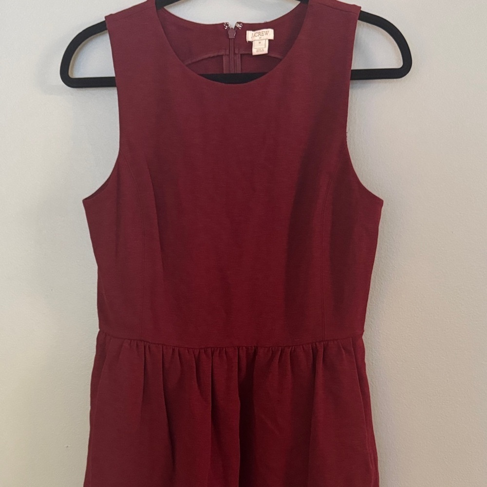 Elegant J. Crew Burgundy Sleeveless Dress - Picture 3 of 8
